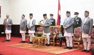 आठौँ पटक मन्त्रिपरिषद् विस्तार, परराष्ट्रमा चयन एनपी साउदले लिए सपथ 