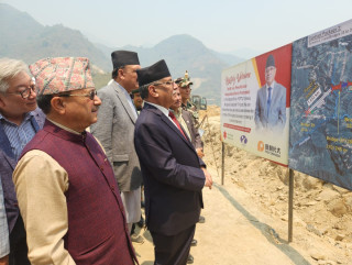 प्रधानमन्त्री दाहालद्धारा काठमाडौँ-तराई-मधेस द्रुतमार्गको अवलोकन