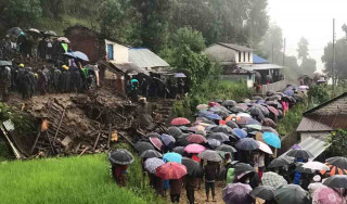 ओखलढुंगाको चम्पादेवीमा पहिरो, चारजनाको मृत्यु, एक बेपत्ता