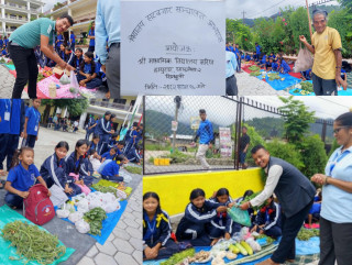 विद्यार्थीहरु हाटबजार संचालनको अभ्यास गर्दै - ( फोटोफिचर )