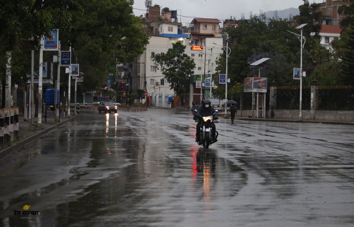आज देशका अधिकांश स्थानमा भारि वर्षा
