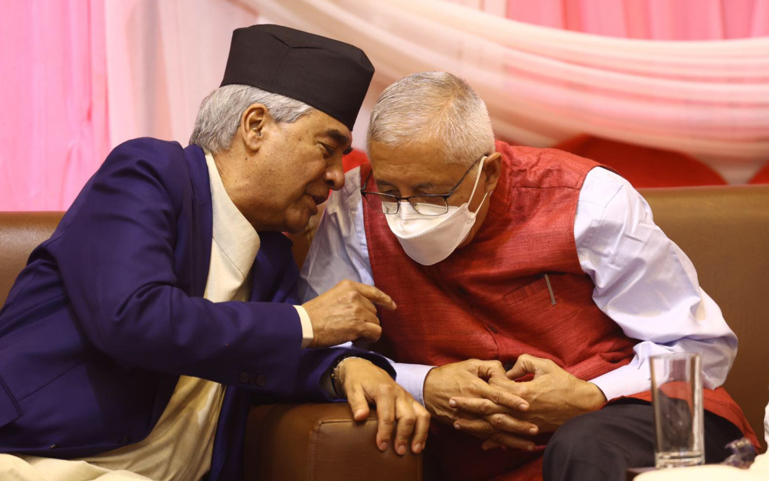 नेपाली कांग्रेसका नेता शेखर कोइराला र सभापति शेरबहादुर देउवाबिच भेटघाट